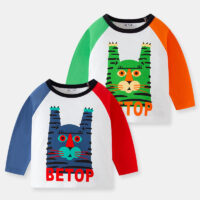 Baby Kid Unisex Letters Cartoon Print Tops Wholesale 22111786