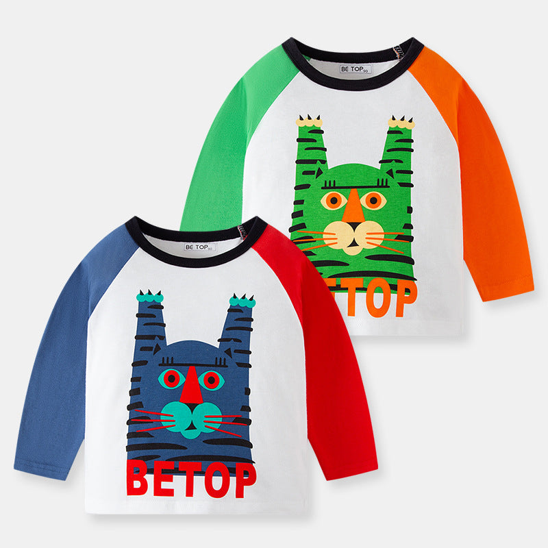 Baby Kid Unisex Letters Cartoon Print Tops Wholesale 22111786
