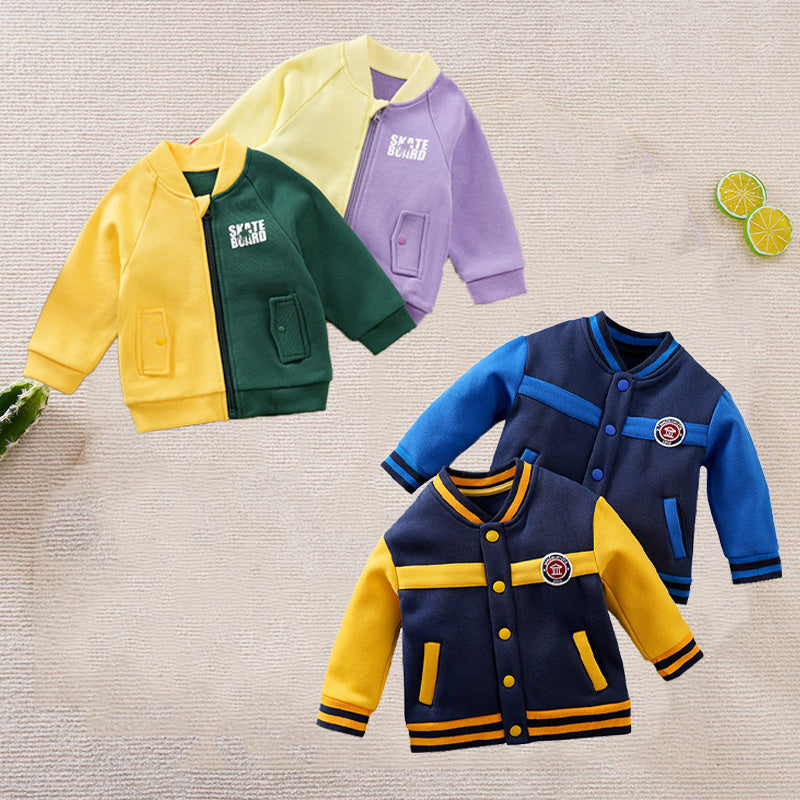 Baby Kid Unisex Letters Color-blocking Jackets Outwears Wholesale 230114482