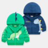 Baby Kid Unisex Letters Dinosaur Print Jackets Outwears Wholesale 22090231