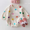 Baby Kid Unisex Love heart Print Valentine's Day Rompers Wholesale 220815339