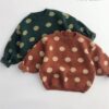 Baby Kid Unisex Polka dots Crochet Sweaters Wholesale 220914559
