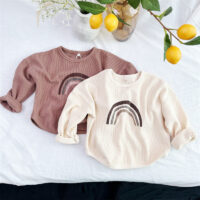 Baby Kid Unisex Rainbow Print Tops Wholesale 221103389