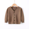 Baby Kid Unisex Solid Color Cardigan Knitwear Wholesale 221130169