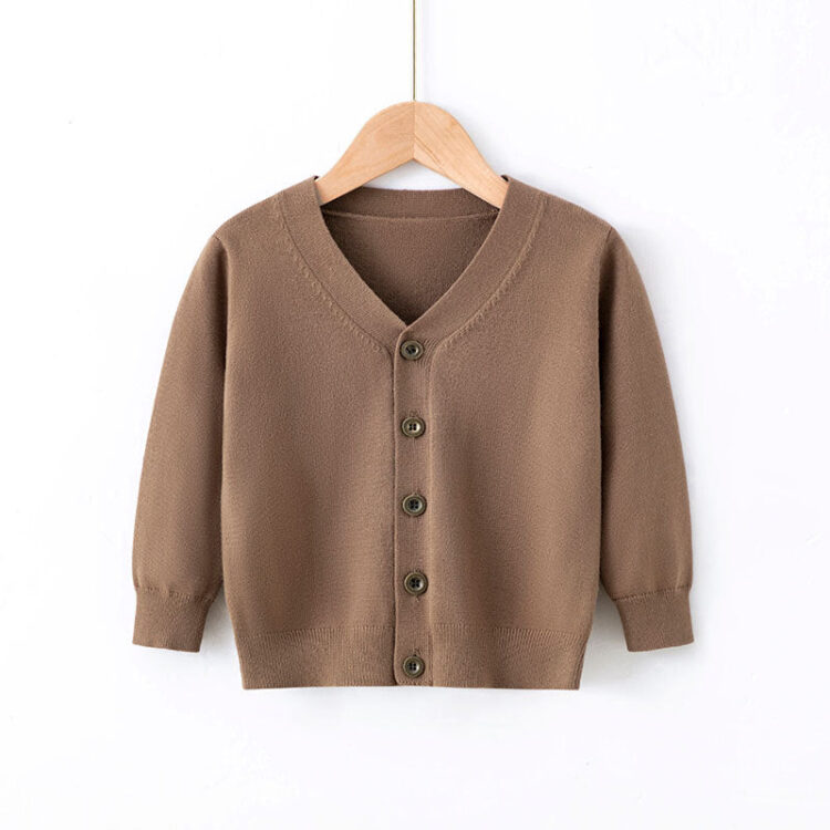 Baby Kid Unisex Solid Color Cardigan Knitwear Wholesale 221130169