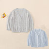 Baby Kid Unisex Solid Color Crochet Cardigan Knitwear Wholesale 22101047