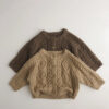 Baby Kid Unisex Solid Color Crochet Cardigan Knitwear Wholesale 22112145