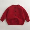 Baby Kid Unisex Solid Color Crochet Cardigan Wholesale 230103566