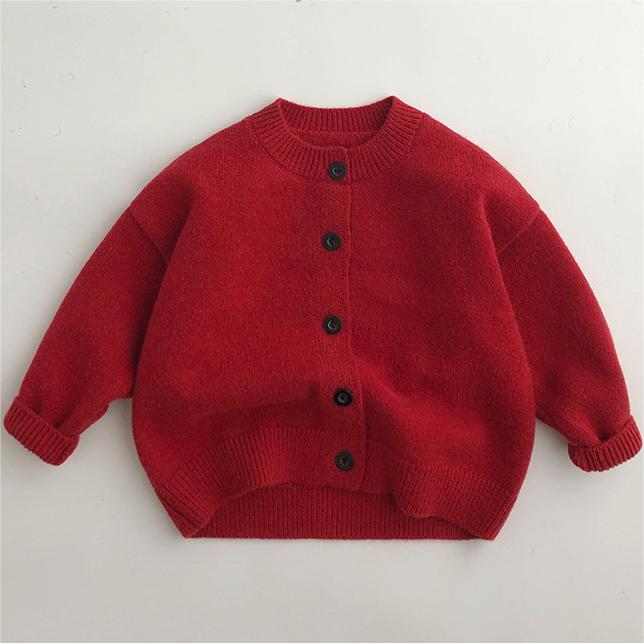 Baby Kid Unisex Solid Color Crochet Cardigan Wholesale 230103566