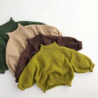 Baby Kid Unisex Solid Color Crochet Sweaters Knitwear Wholesale 220914523