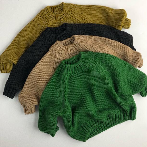 Baby Kid Unisex Solid Color Crochet Sweaters Wholesale 220914125