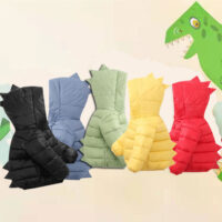 Baby Kid Unisex Solid Color Dinosaur Cartoon Jackets Outwears Wholesale 211214589