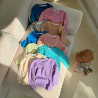 Baby Kid Unisex Solid Color Hoodies Swearshirts Wholesale 220815416