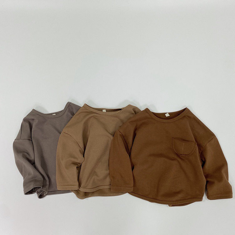 Baby Kid Unisex Solid Color Hoodies Swearshirts Wholesale 220927301