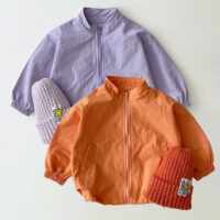 Baby Kid Unisex Solid Color Jackets Outwears Wholesale 22090258