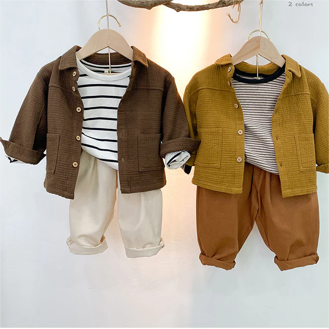Baby Kid Unisex Solid Color Jackets Outwears Wholesale 220914500
