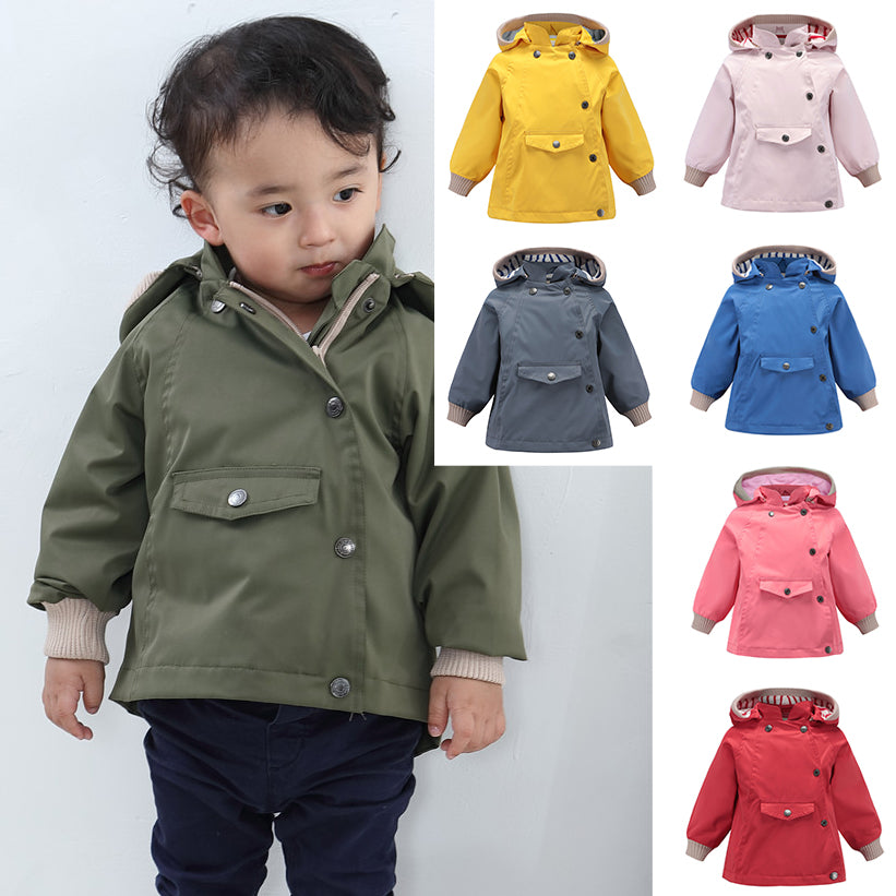 Baby Kid Unisex Solid Color Jackets Outwears Wholesale 22110756