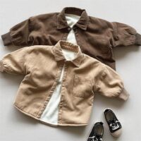 Baby Kid Unisex Solid Color Jackets Outwears Wholesale 221125486