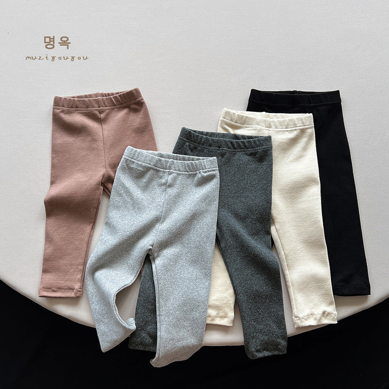Baby Kid Unisex Solid Color Pants Leggings Wholesale 220909403