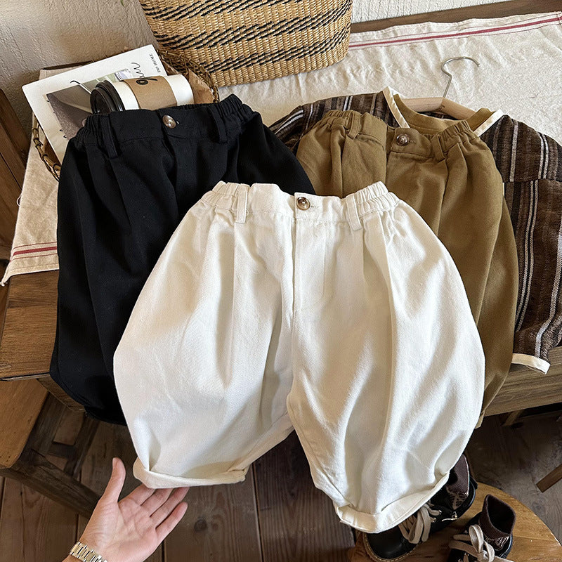 Baby Kid Unisex Solid Color Pants Wholesale 230213352