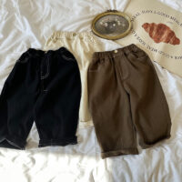 Baby Kid Unisex Solid Color Pants Wholesale 230213400