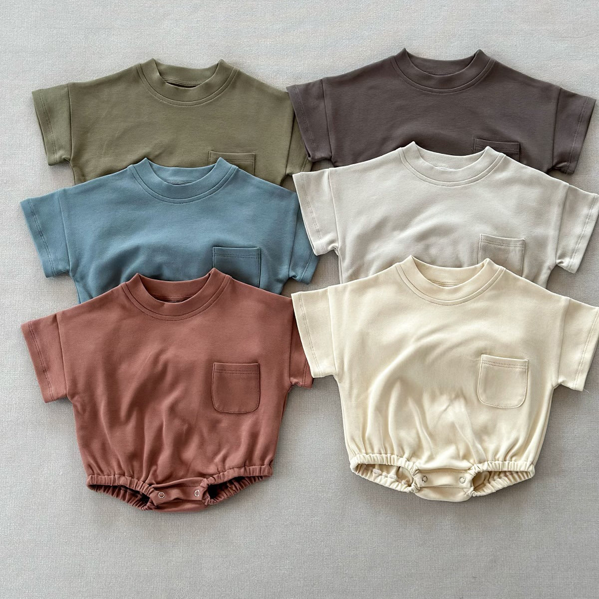 Baby Kid Unisex Solid Color Rompers Wholesale 240522110