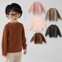 Baby Kid Unisex Solid Color Sweaters Wholesale 220819239