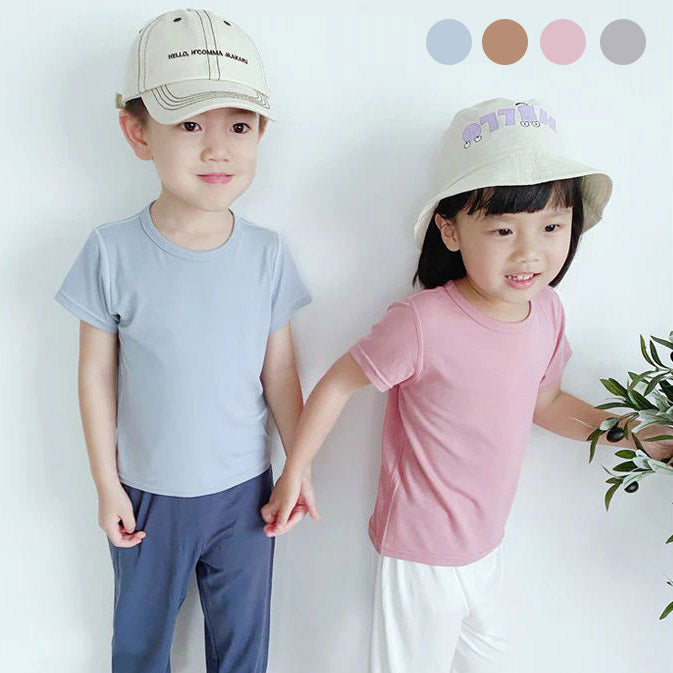 Baby Kid Unisex Solid Color T-Shirts Wholesale 22061070