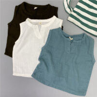 Baby Kid Unisex Solid Color Tank Tops Wholesale 220429161