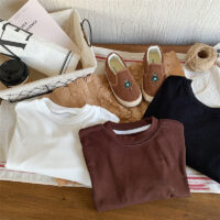 Baby Kid Unisex Solid Color Tops And Vests Waistcoats Wholesale 230210292