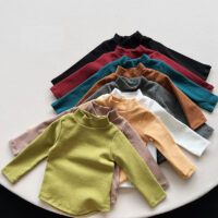 Baby Kid Unisex Solid Color Tops Wholesale 220909372
