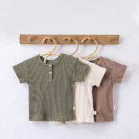 Baby Kid Unisex Solid Color Tops Wholesale 240522166