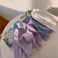 Baby Kid Unisex Solid Color Tops Wholesale 891313444