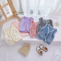 Baby Kid Unisex Solid Color Vests&Waistcoats Wholesale 22061348