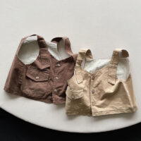 Baby Kid Unisex Solid Color Vests Waistcoats Wholesale 220909402