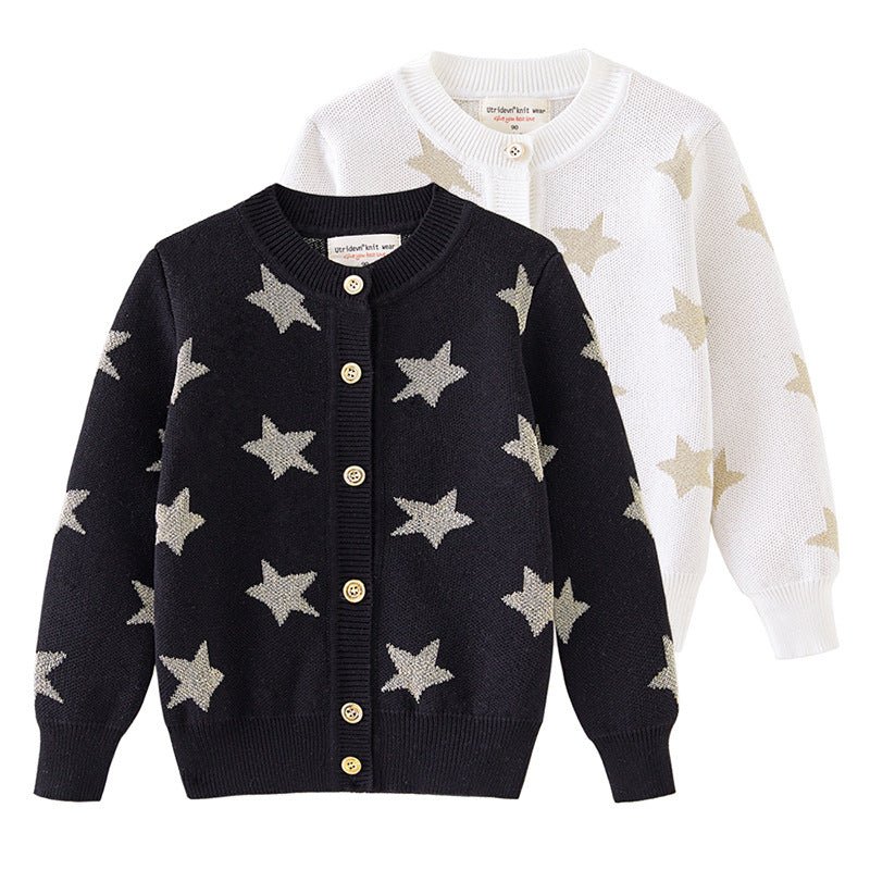 Baby Kid Unisex Star Cardigan Wholesale 221206253