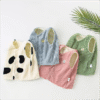 Baby Kid Unisex Striped Cow Muslin&Ribbed Vests Waistcoats Wholesale 22110477