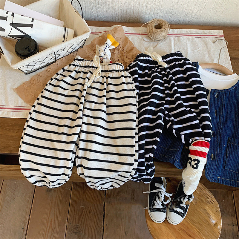 Baby Kid Unisex Striped Pants Wholesale 230210255
