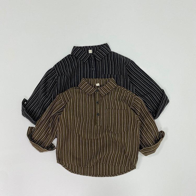 Baby Kid Unisex Striped Shirts Wholesale 220927300