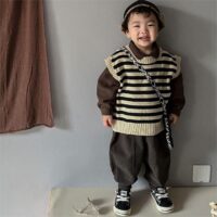 Baby Kid Unisex Striped Vests Waistcoats Wholesale 22112138