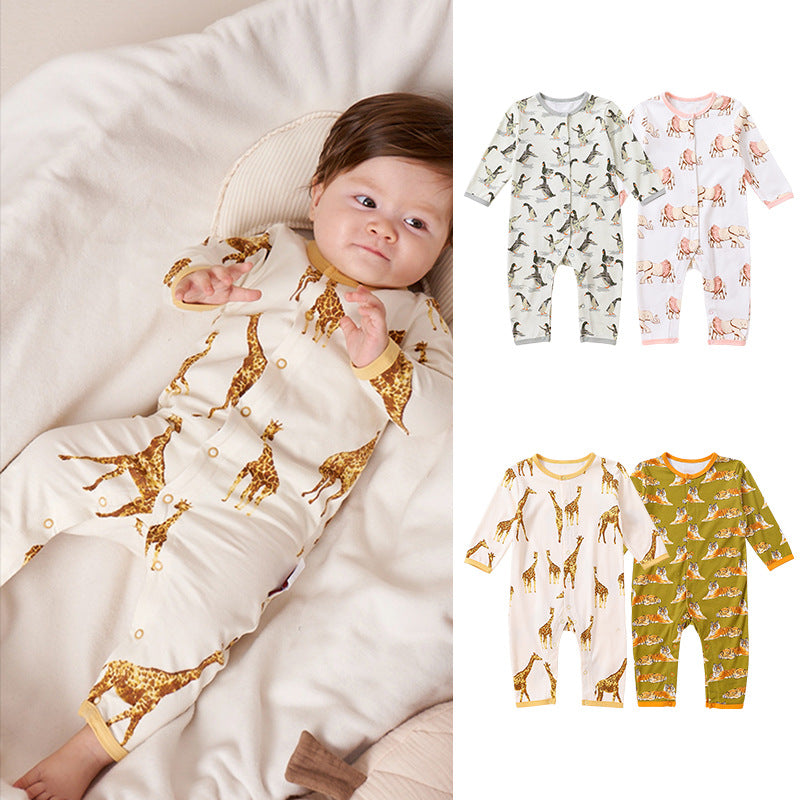 Baby Unisex Animals Print Jumpsuits Wholesale 230303178