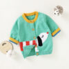Baby Unisex Color-blocking Animals Cartoon Print Cardigan Wholesale 22122928