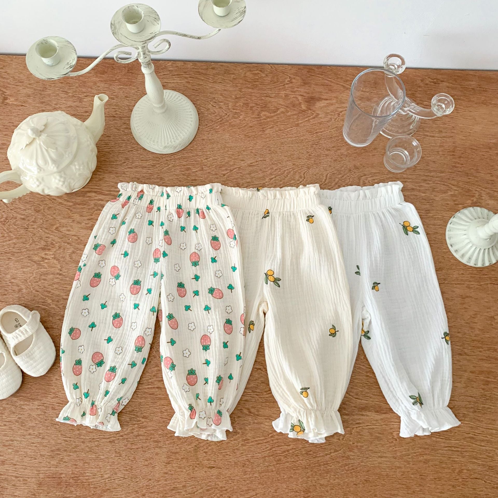 Baby Unisex Flower Fruit Print Pants Wholesale 230403295