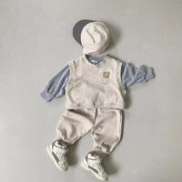 Baby Unisex Flower Print Vests Waistcoats Wholesale 230114376