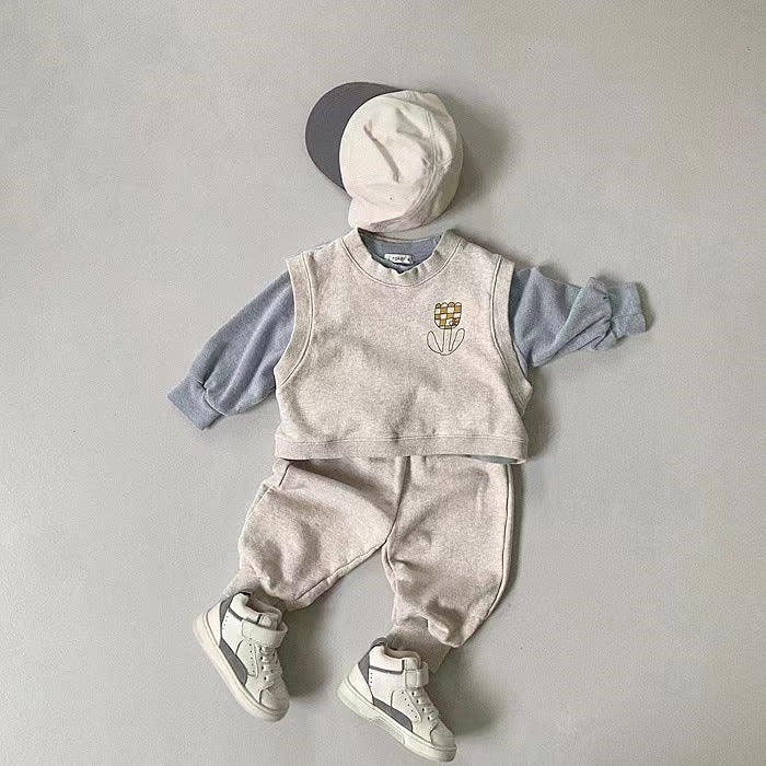 Baby Unisex Flower Print Vests Waistcoats Wholesale 230114376