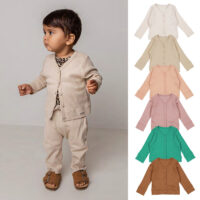 Baby Unisex Solid Color Cardigan Wholesale 230303208
