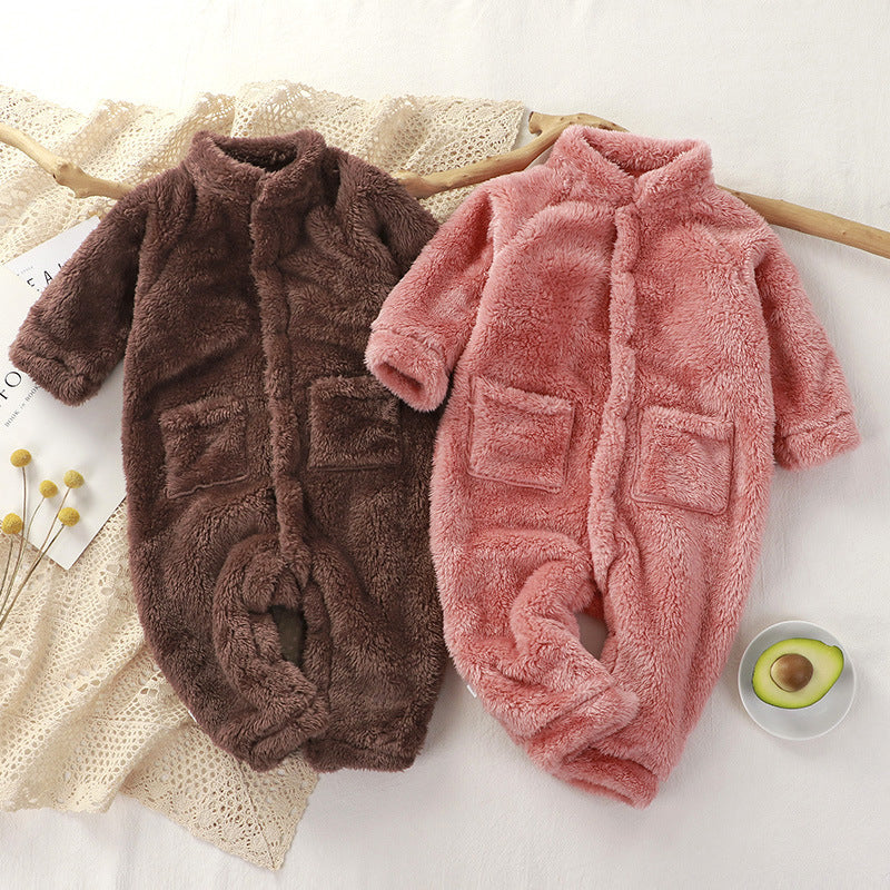 Baby Unisex Solid Color Jumpsuits Wholesale 220916344