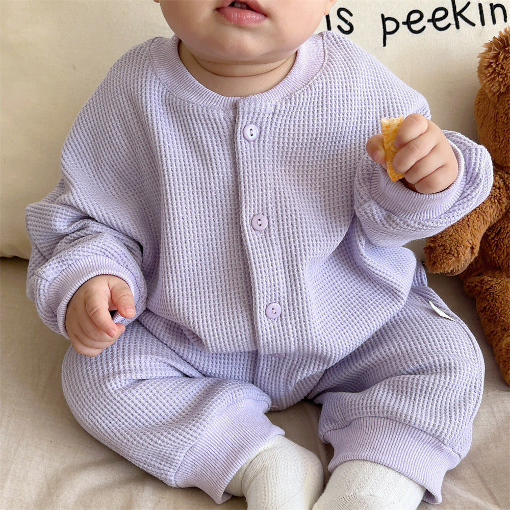 Baby Unisex Solid Color Jumpsuits Wholesale 230114397