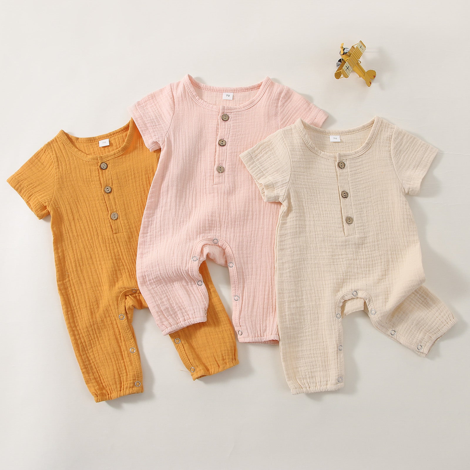 Baby Unisex Solid Color Jumpsuits Wholesale 230308295