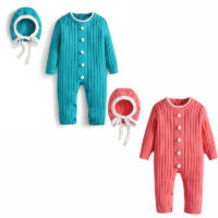 Baby Unisex Solid Color Knitwear Jumpsuits Wholesale 221206210